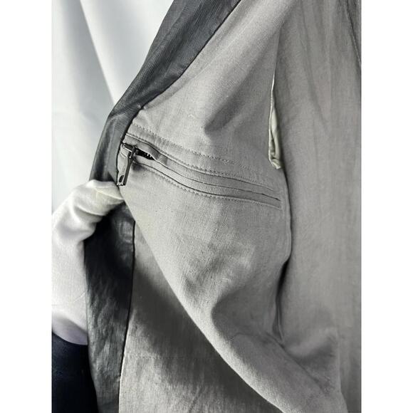 John Varvatos Snap Front Motocross Linen Jacket Black Size 50 EU, 40 US - Picture 9 of 13